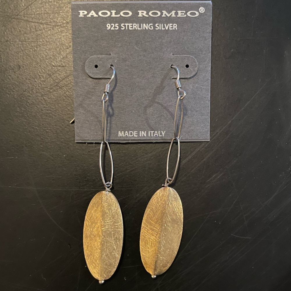 Paolo Romeo Sterling Silver drop earrings
